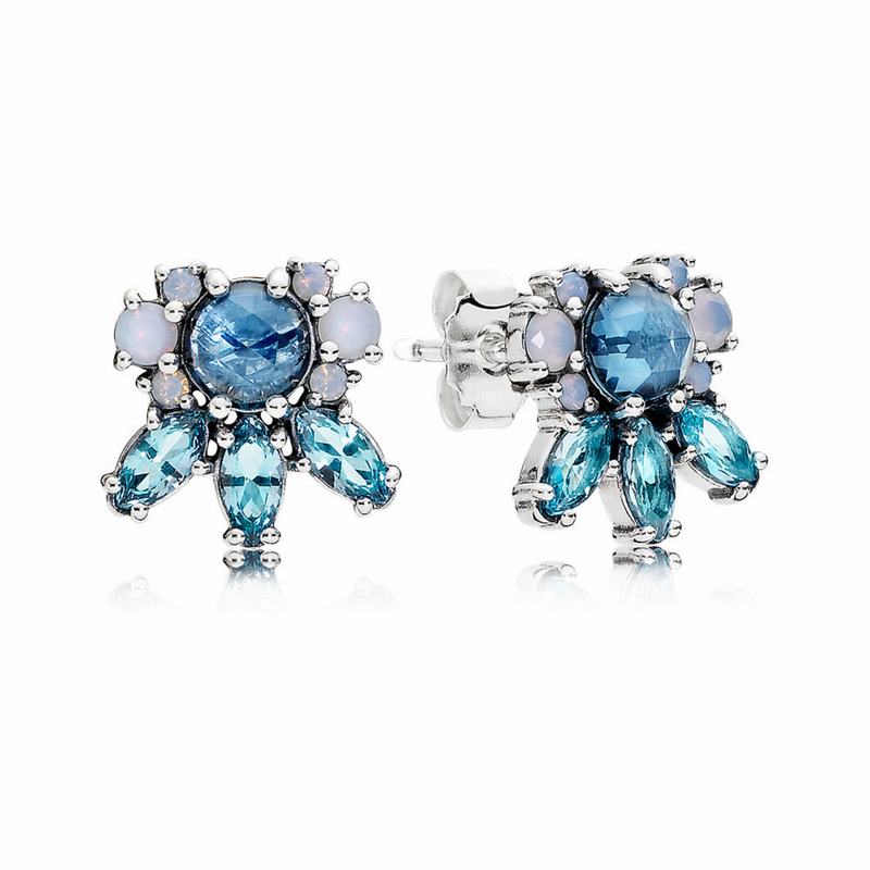 Pandora Australia Patterns of Frost Stud Earrings - Sterling Silver | NVCRHI103